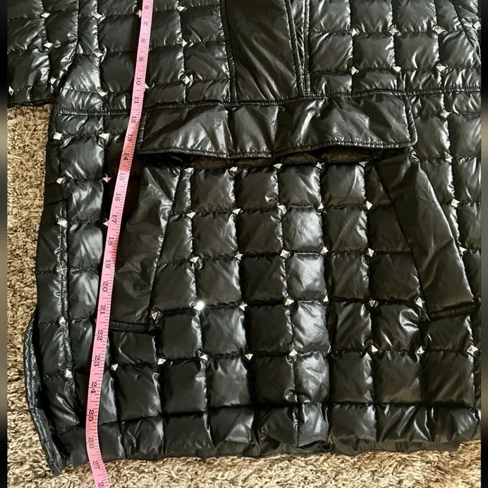 Stirling Studded Quilted Ciré Popover Jacket By Michael Kors - Oversize XS